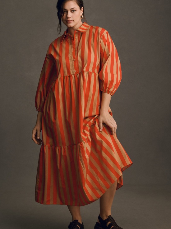Maeve Dresses & Skirts - The Bettina Tiered Shirt Dress Maeve by Anthropologie 2X